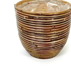 Van der Leeden bloempot brons D 18 H 16 cm