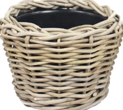 Van der Leeden bloempot grijs D 20 H 15 cm