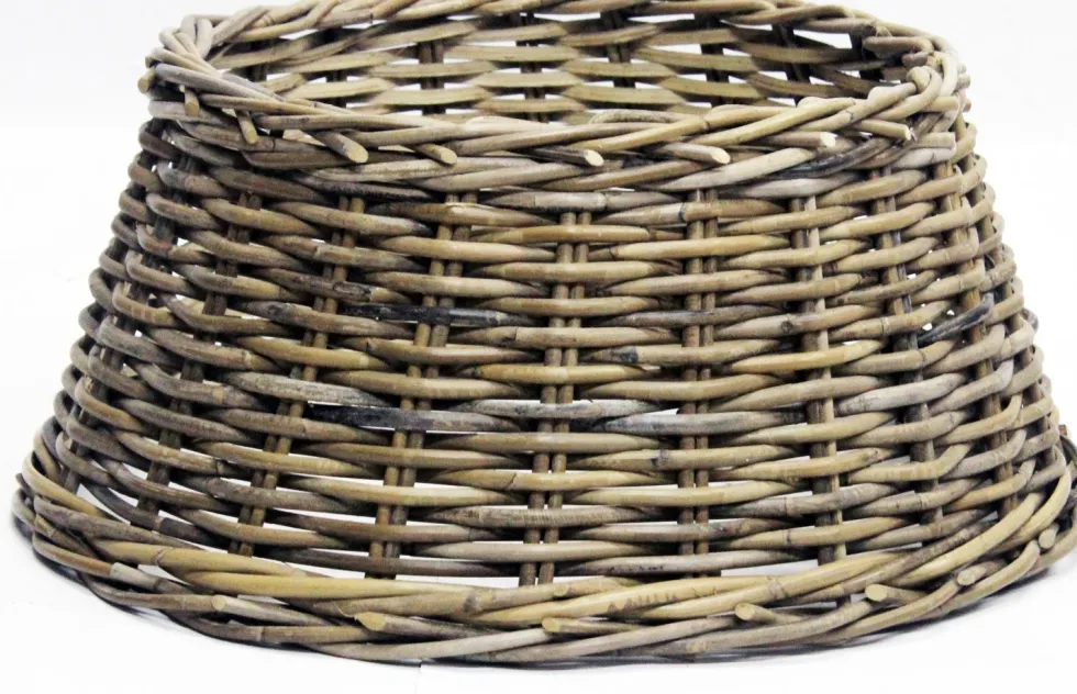 Van der Leeden kerstboommand rotan bruin D75 H20 cm