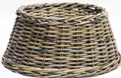 Van der Leeden kerstboommand rotan D 50 H 20 cm grijs