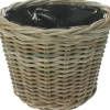 Van der Leeden mand grijs D 20 H 16 cm