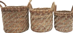 Van der Leeden plantenmand Abaca naturel D 45 H 43 cm