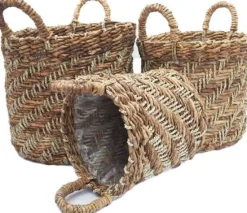 Van der Leeden plantenmand Abaca naturel D 45 H 43 cm