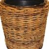 Van der Leeden plantenmand Abaca bruin D 35 H 30 cm