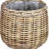Van der Leeden plantenmand grijs D 26 H 24 cm