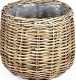 Van der Leeden plantenmand grijs D 38 H 33 cm
