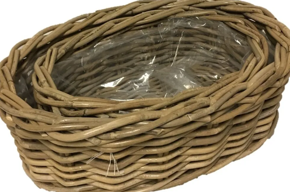 Van der Leeden plantenmand naturel 37 x 26 x 12 cm