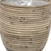 Van der Leeden plantenmand Streep naturel D 20 H 19 cm