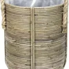 Van der Leeden plantenmand Streep grijs D 35 H 40 cm