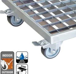 Wagner System plantentrolley zilver 29 x 29 x 9,5 cm