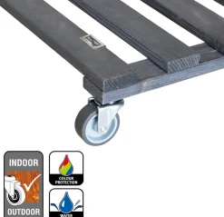 Wagner System plantentrolley antraciet 38 x 38 x 9,5 cm