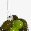 Yup in de Boom kerst ornament coupe olijven groen / zilver 8 x 6,5 x 6,5 cm