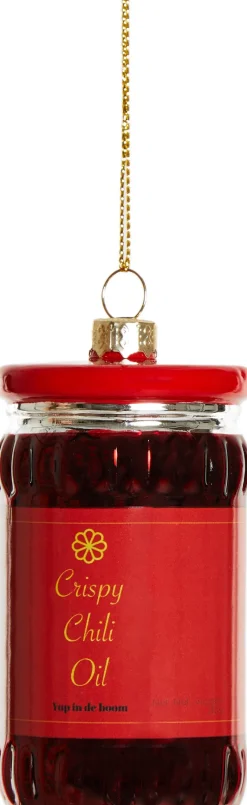 Yup in de Boom kerst ornament chili olie rood 5 x 5 x 9 cm