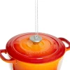 Yup in de Boom kerst ornament gietijzeren pan oranje D 8 H 5 cm