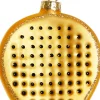 Yup in de Boom kerst ornament padelracket goud / zwart 5,5 x 1,5 x 10 cm