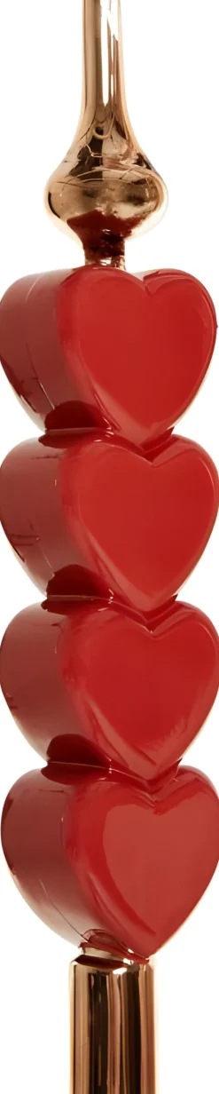 Yup in de Boom kerst ornament piek hartjes rood D 3,5 H 28 cm