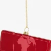 Yup in de Boom kerst ornament vliegticket tokio rood 12 x 6,5 x 1,5 cm