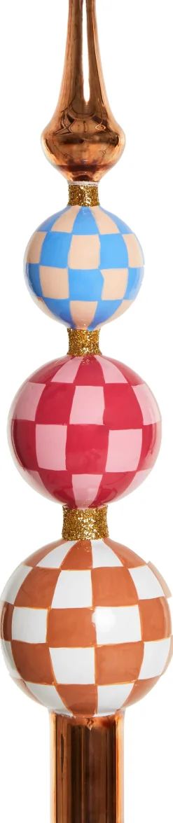 Yup in de Boom piek ruiten roze / oranje 6 x 6 x 30 cm