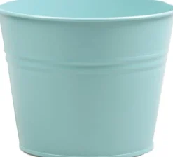 Zinc Collection bloempot Sanvi lichtblauw D 23 H 18 cm
