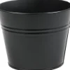 Zinc Collection bloempot Sanvi zwart 23 x 23 x 18 cm