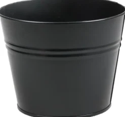Zinc Collection bloempot Sanvi zwart 23 x 23 x 18 cm