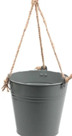 Zinc Collection hangpot Kelvin grijs 24 x 24 x 22 cm