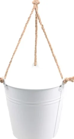 Zinc Collection hangpot Kelvin wit 24 x 24 x 22 cm