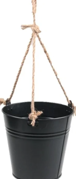 Zinc Collection hangpot Kelvin zwart 24 x 24 x 22 cm