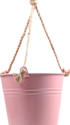 Zinc Collection hangpot Sanvi roze D 23 H 18 cm