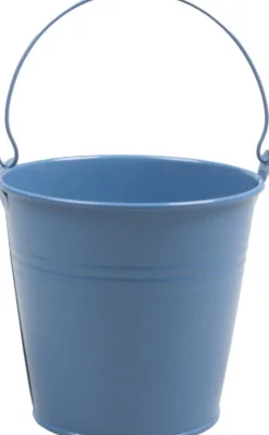 Zinc Collection plantenemmer Sena blauw 14 x 12 x 15 cm
