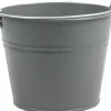Zinc Collection plantenemmer Elena grijs 23 x 23 x 18 cm